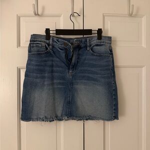 a.n.a Faded Blue Denim Mini Skirt